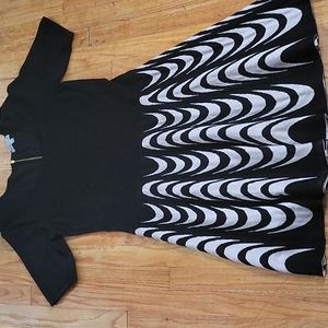 Dress, black & creme